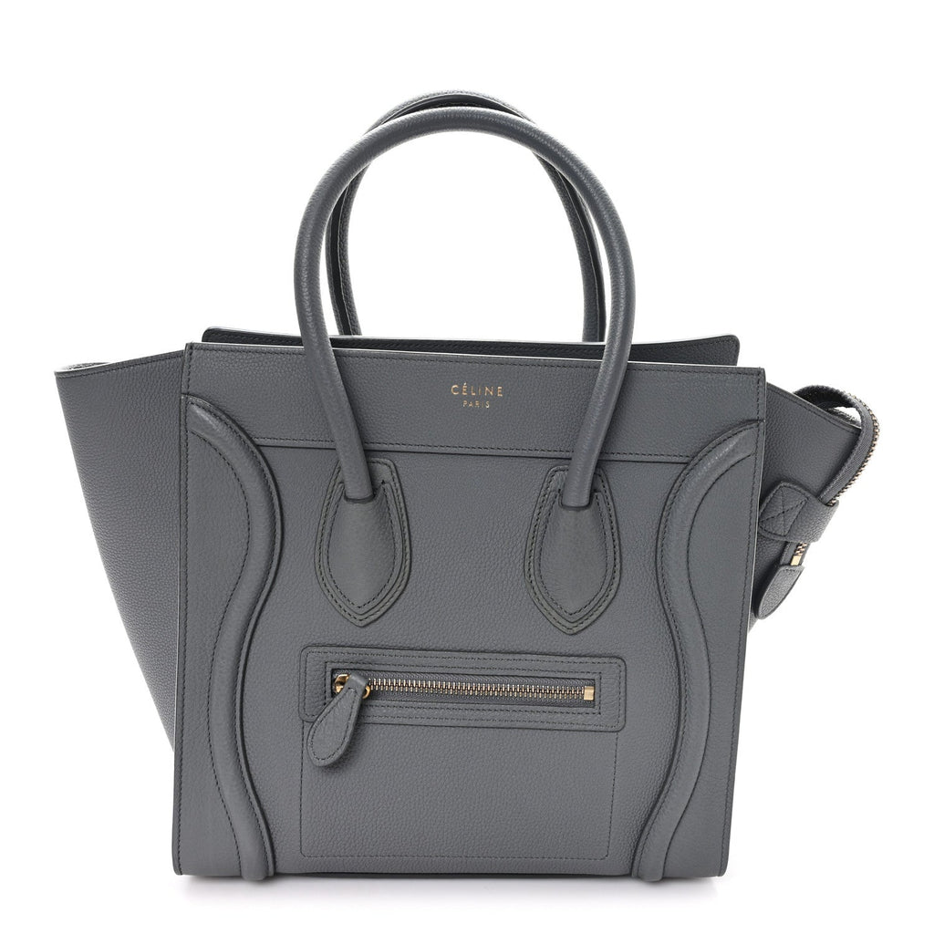 Baby Drummed Calfskin Micro Luggage Kohl