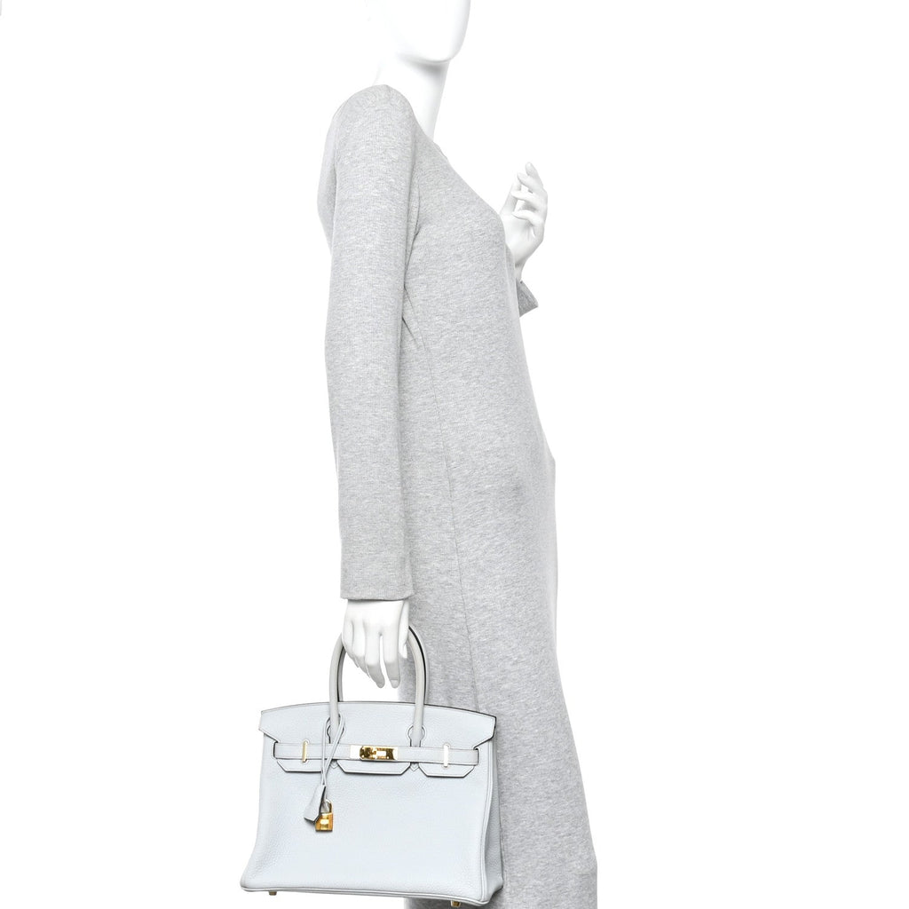 Togo Birkin 30 Bleu Pale