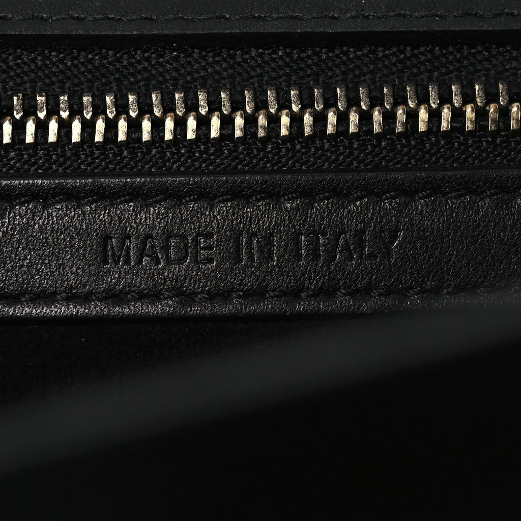 Lambskin Studded Medium Diorama Flap Bag Black