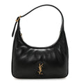 Plunged Lambskin Calypso Mini Hobo Black