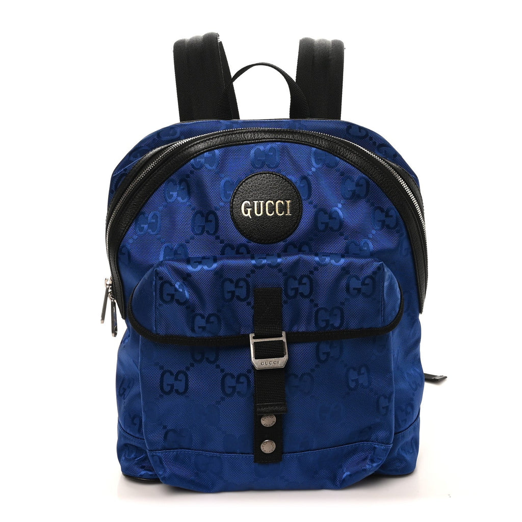 Econyl Nylon Monogram Off The Grid Backpack Guilted Blue Black