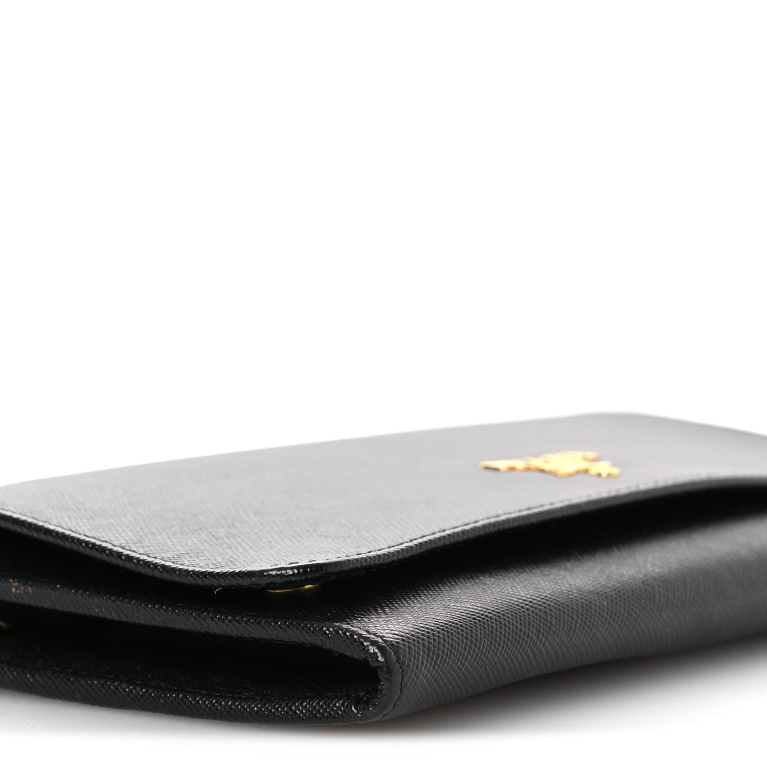 Saffiano Metal Large Chain Wallet Black