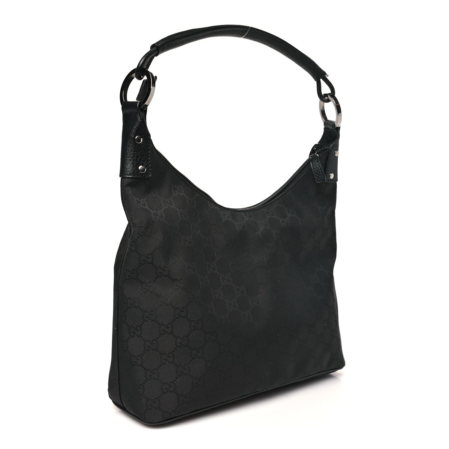 Nylon Monogram Small Hobo Black