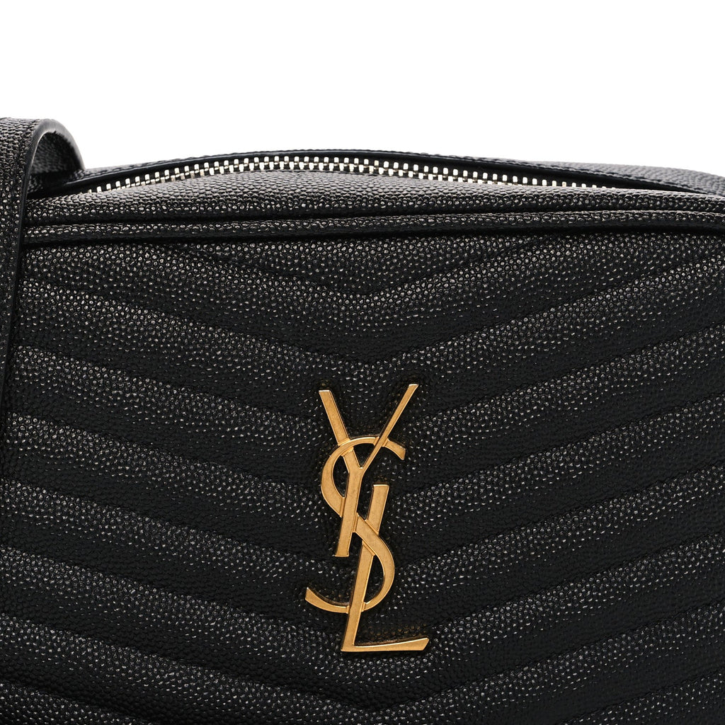 Grain De Poudre Matelasse Monogram Mini Lou Camera Bag Black