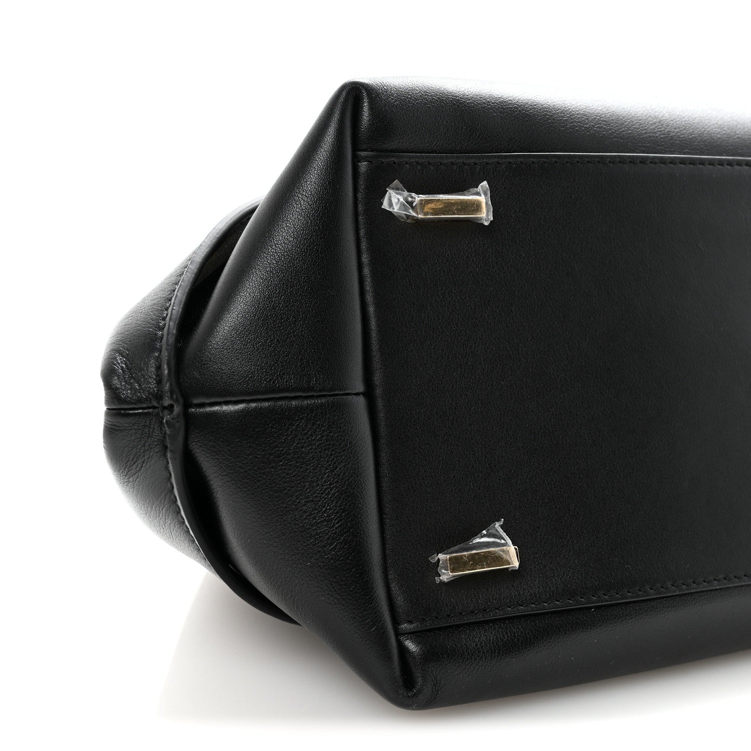 Calfskin Braided Small Blossom Top Handle Bag Black