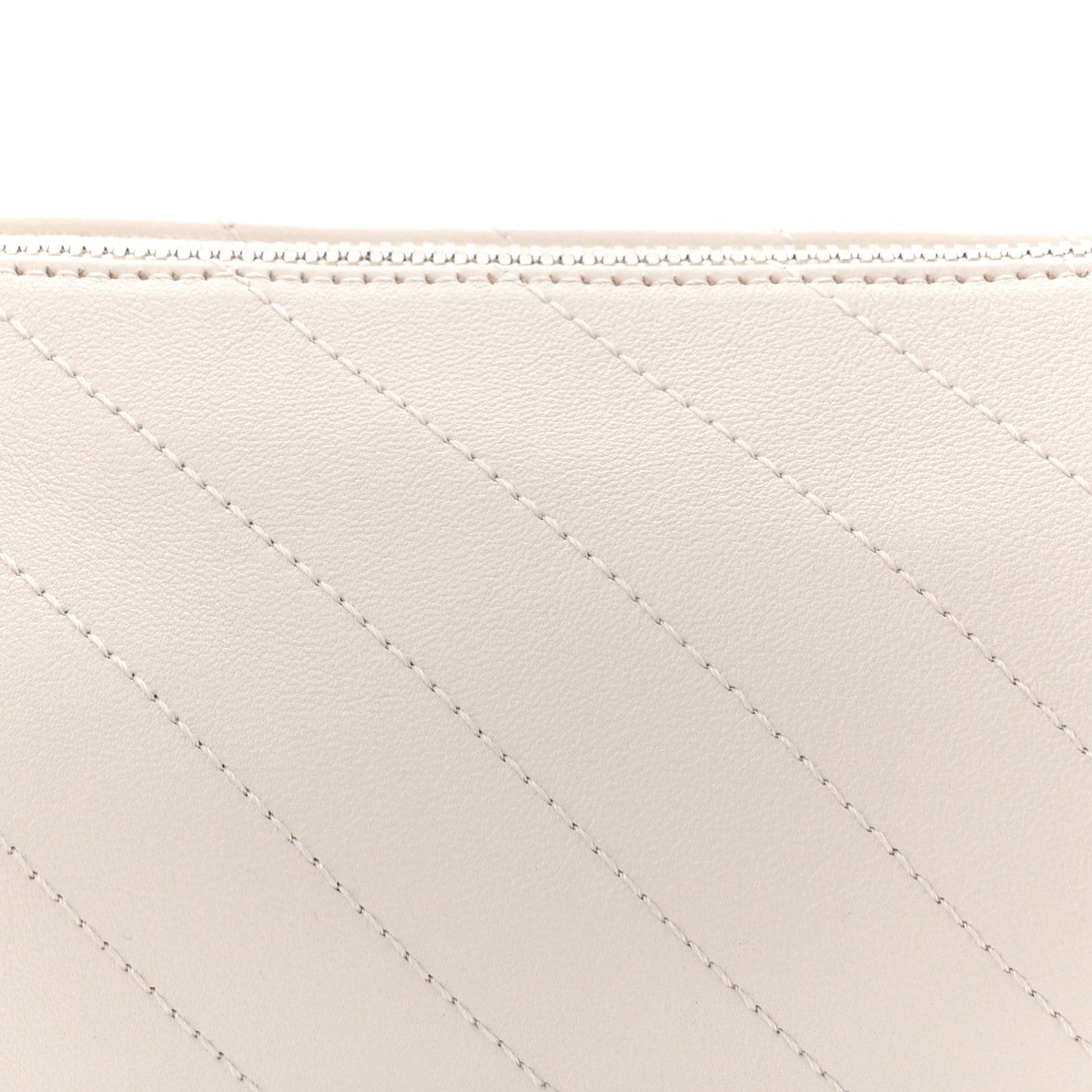 Sakai Be Green Calfskin Diagonal Stitched Mini Blondie Barrel Shoulder Bag Mystic White