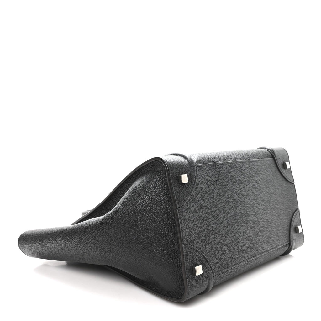 Drummed Calfskin Mini Luggage Black