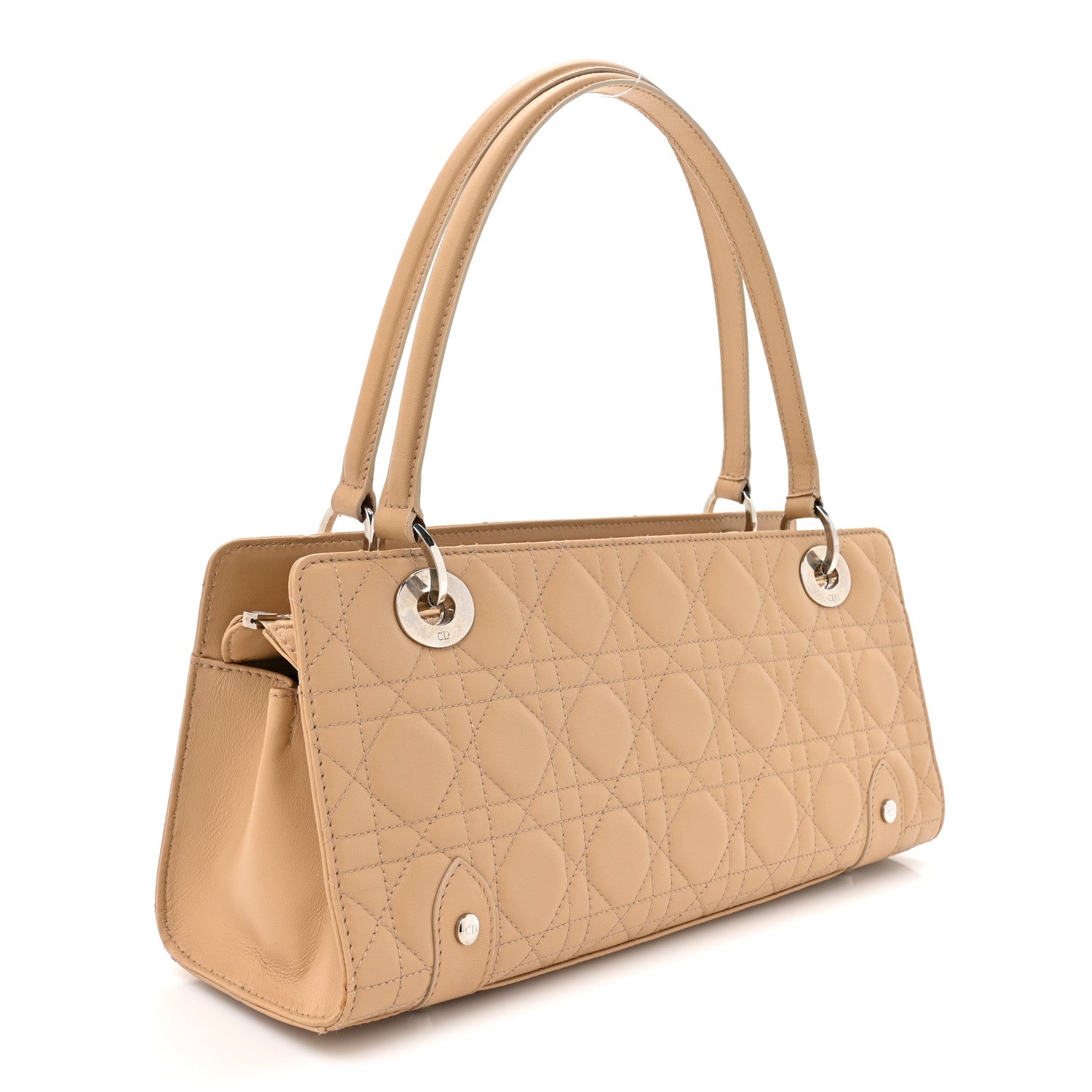 Lambskin Cannage Soft Lady Dior East West Beige