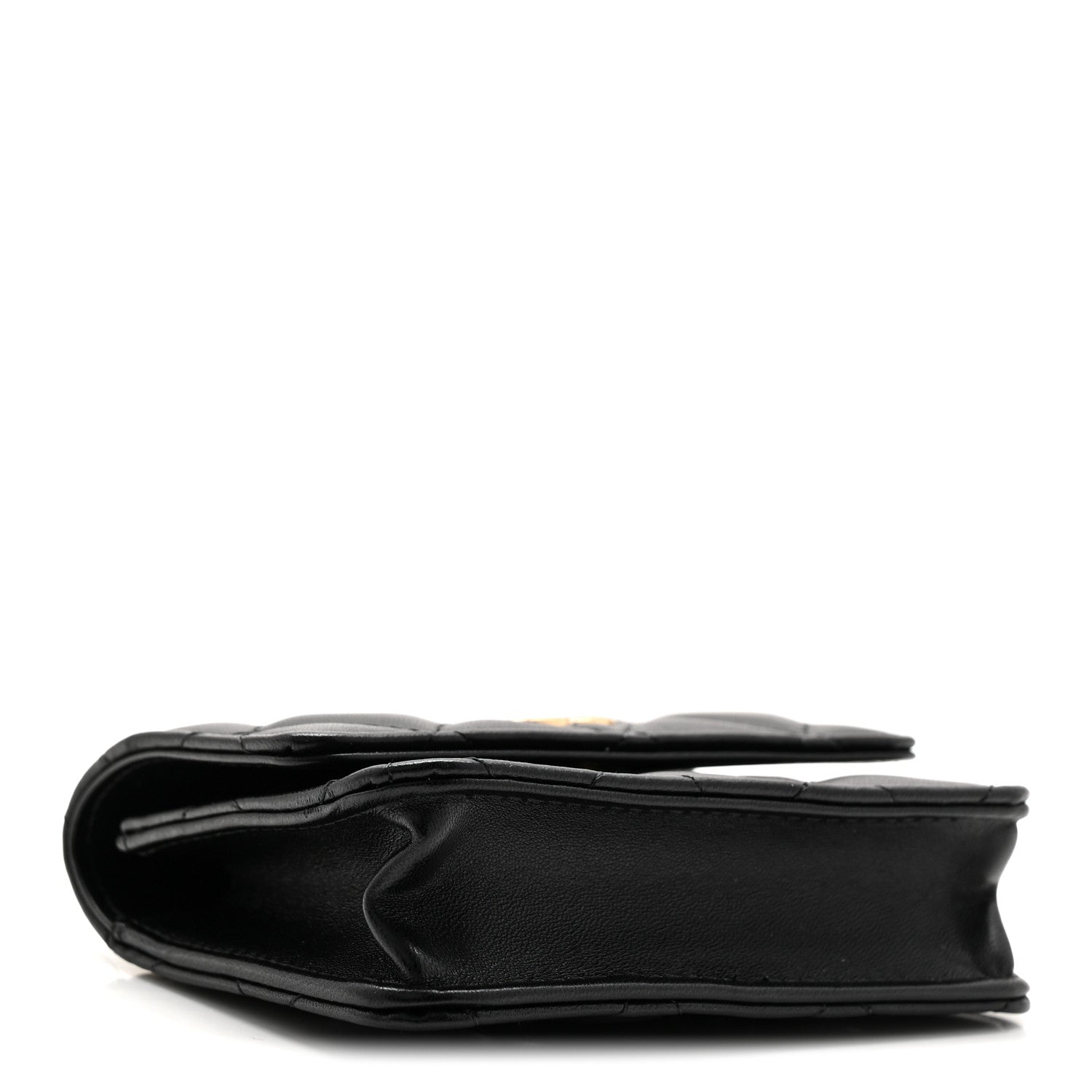 Lambskin Quilted CC Hook  Holder Black