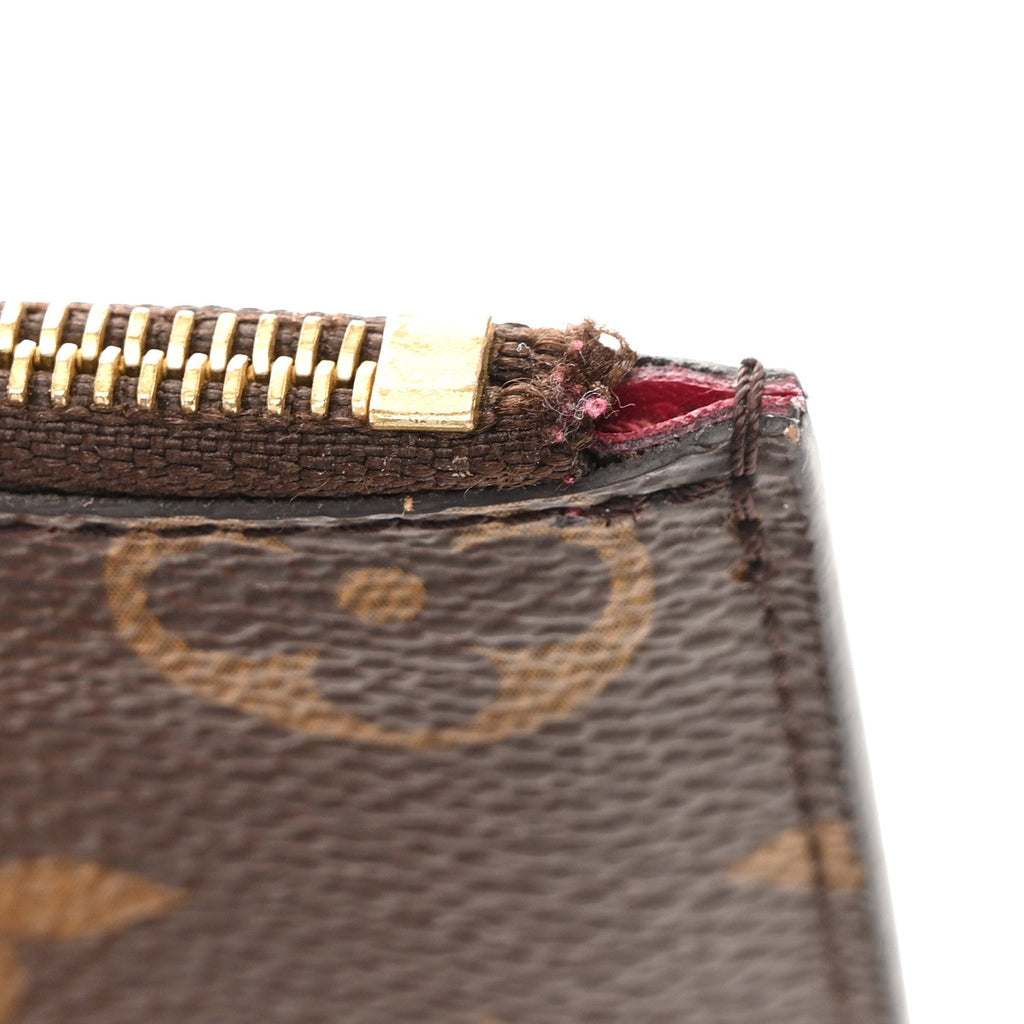 Monogram Felicie Chain Wallet Zippered Insert Fuchsia