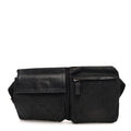 GG Monogram Double Pocket Belt Bag Black