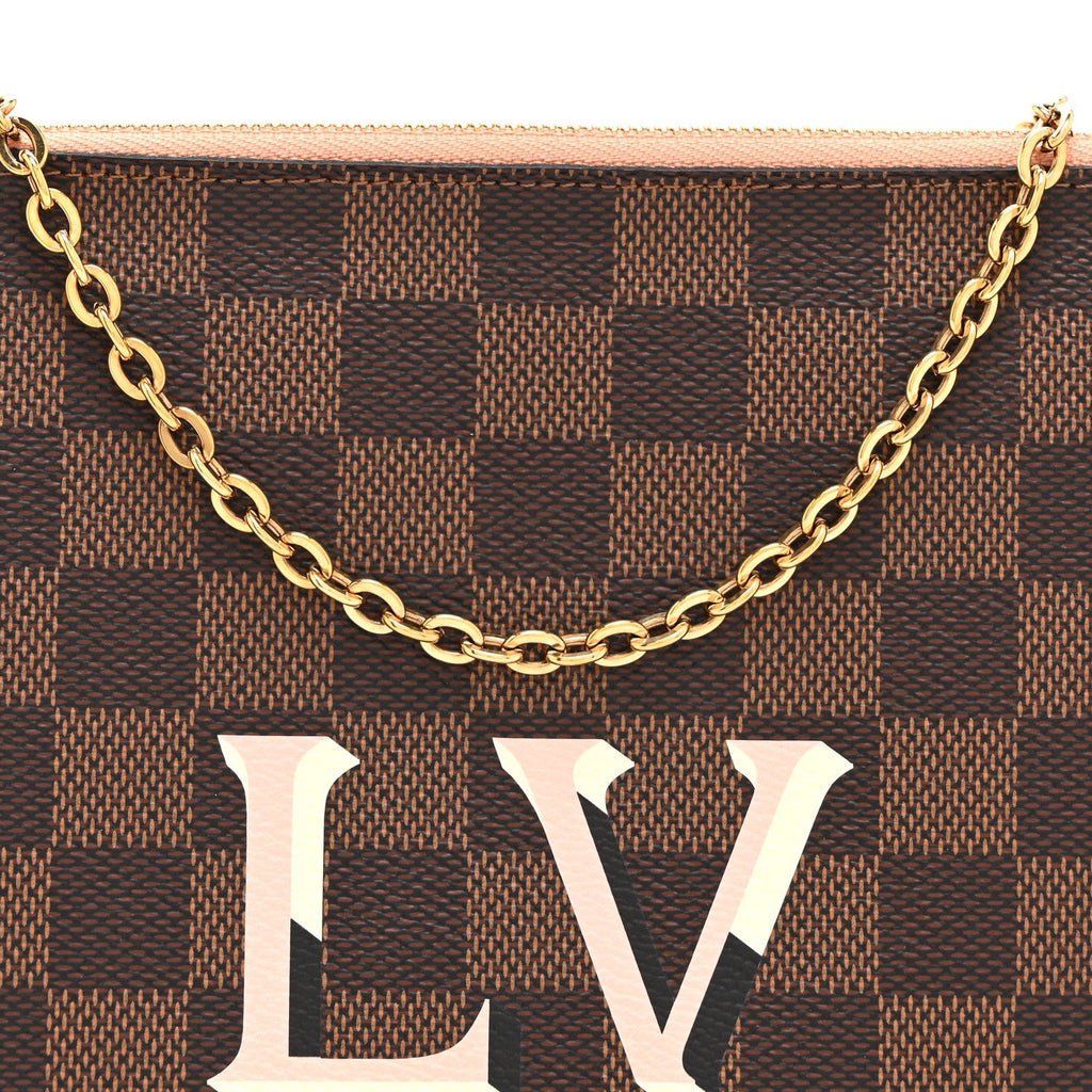 Damier Ebene Double Zip Pochette