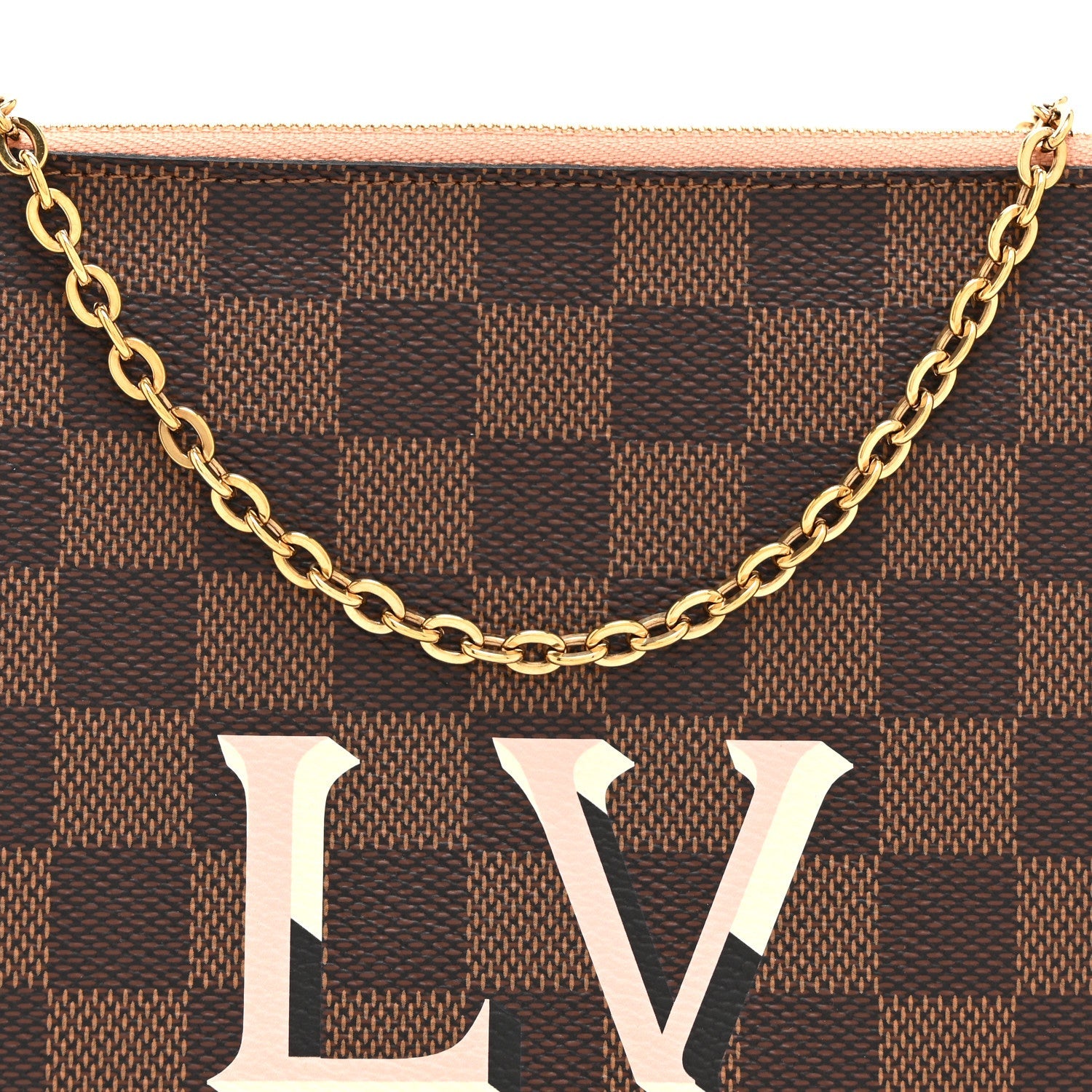 Damier Ebene Double Zip Pochette