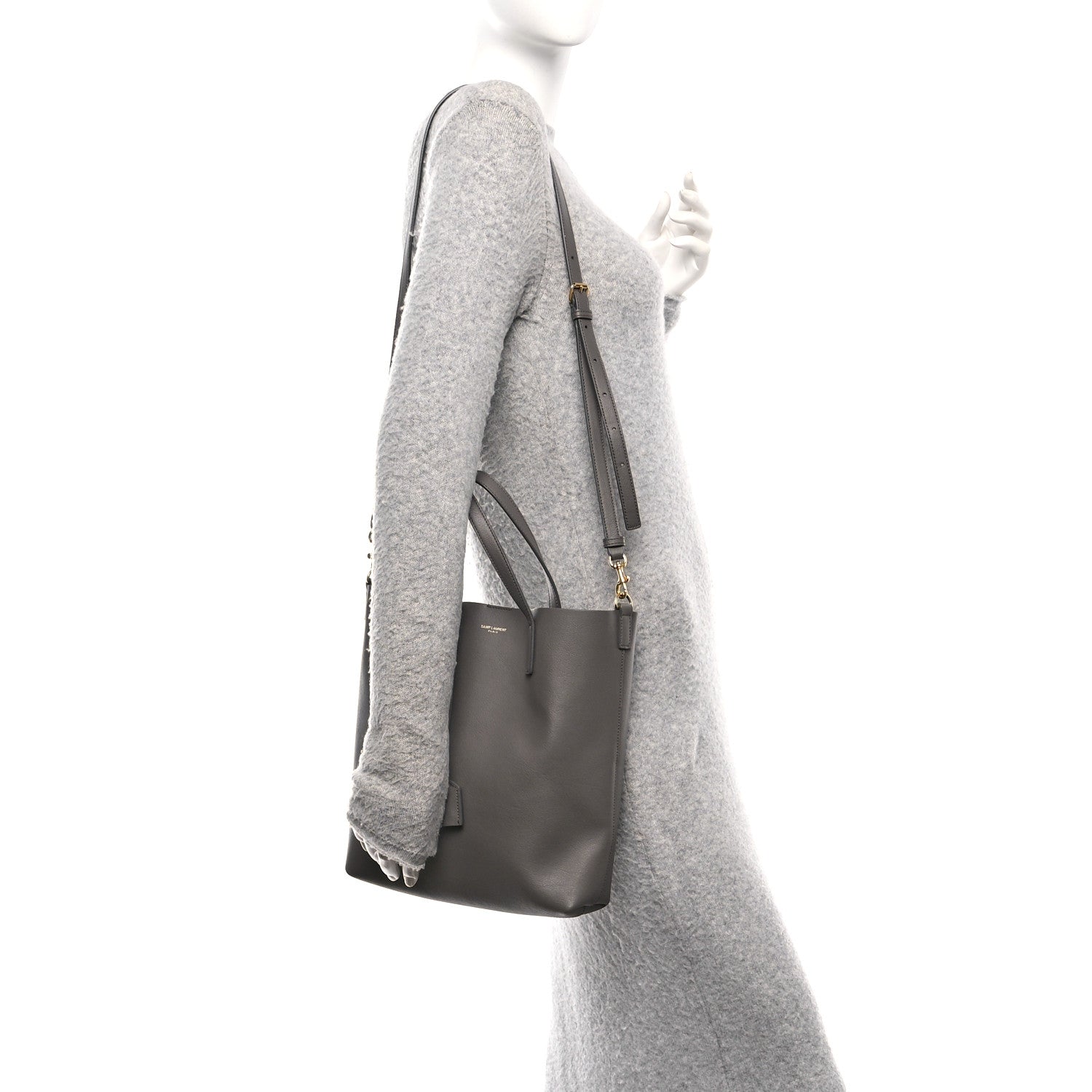 Calfskin Toy Shopping Tote Earth Grey