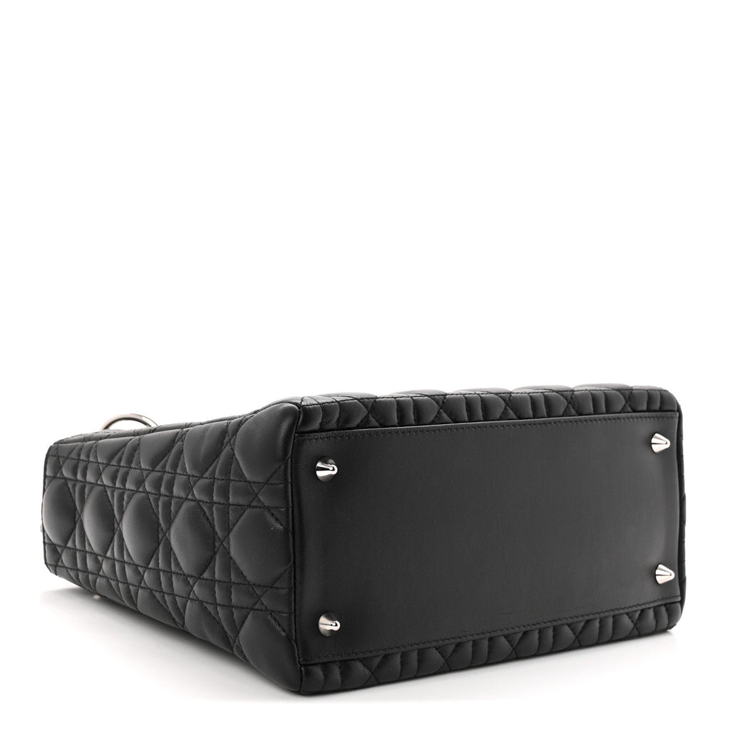 Lambskin Cannage Medium Lady Dior Black