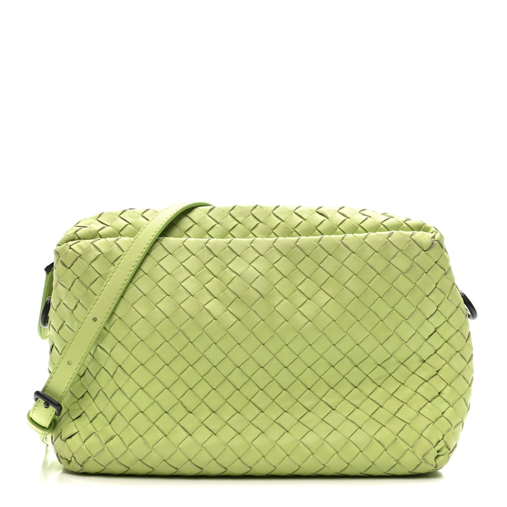 Nappa Intrecciato Small Camera Bag Acid Kiwi