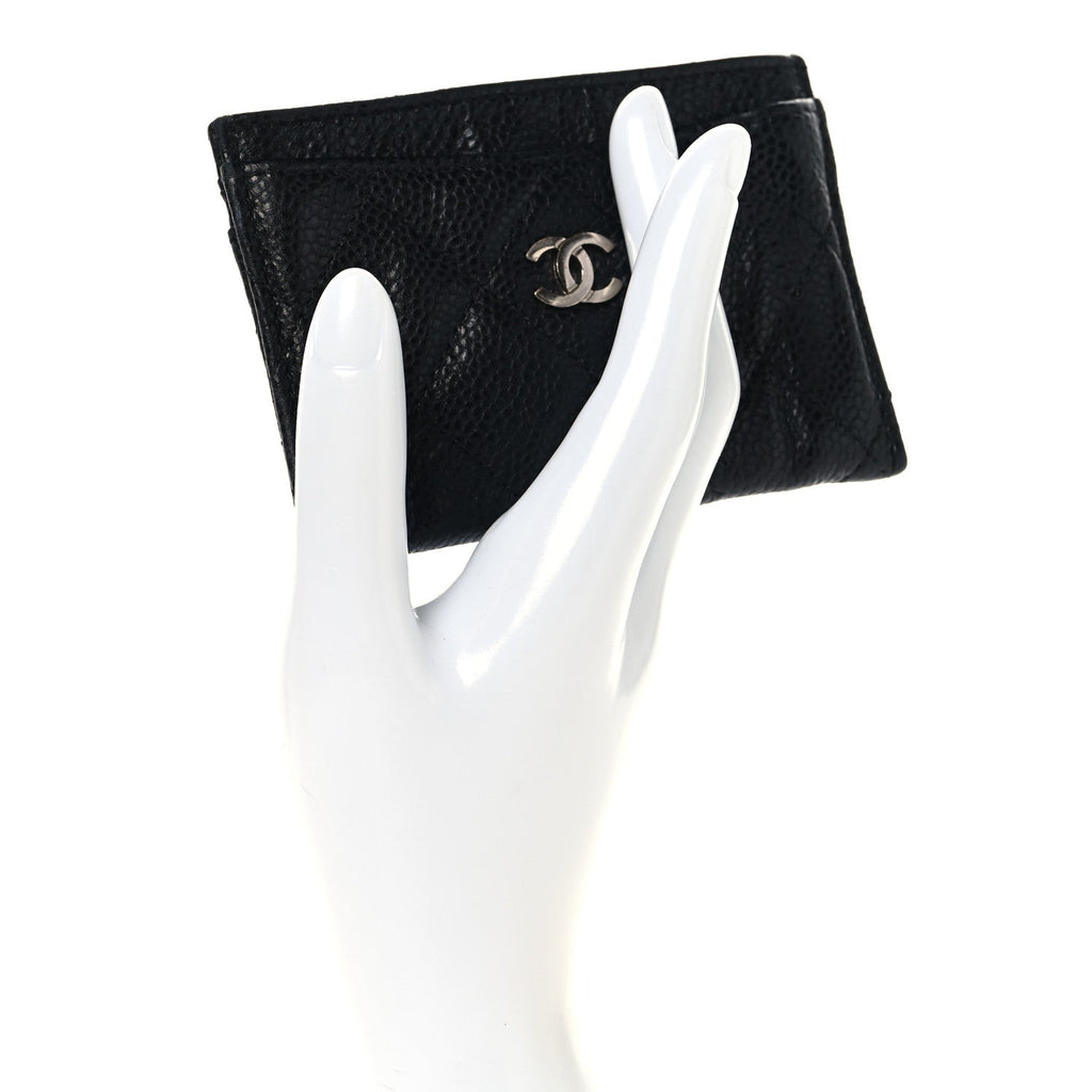 Caviar Quilted  Holder Black