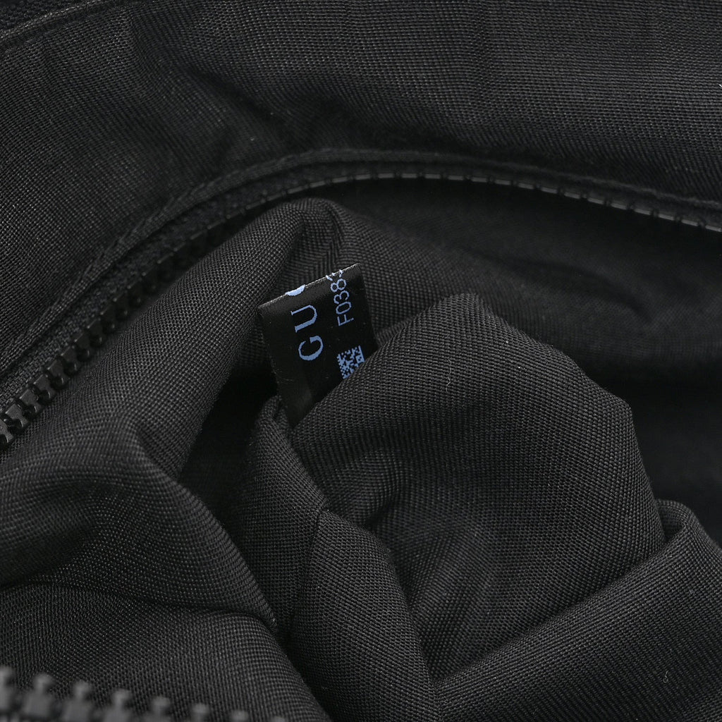 Nylon Monogram Small Flat Messenger Bag Black