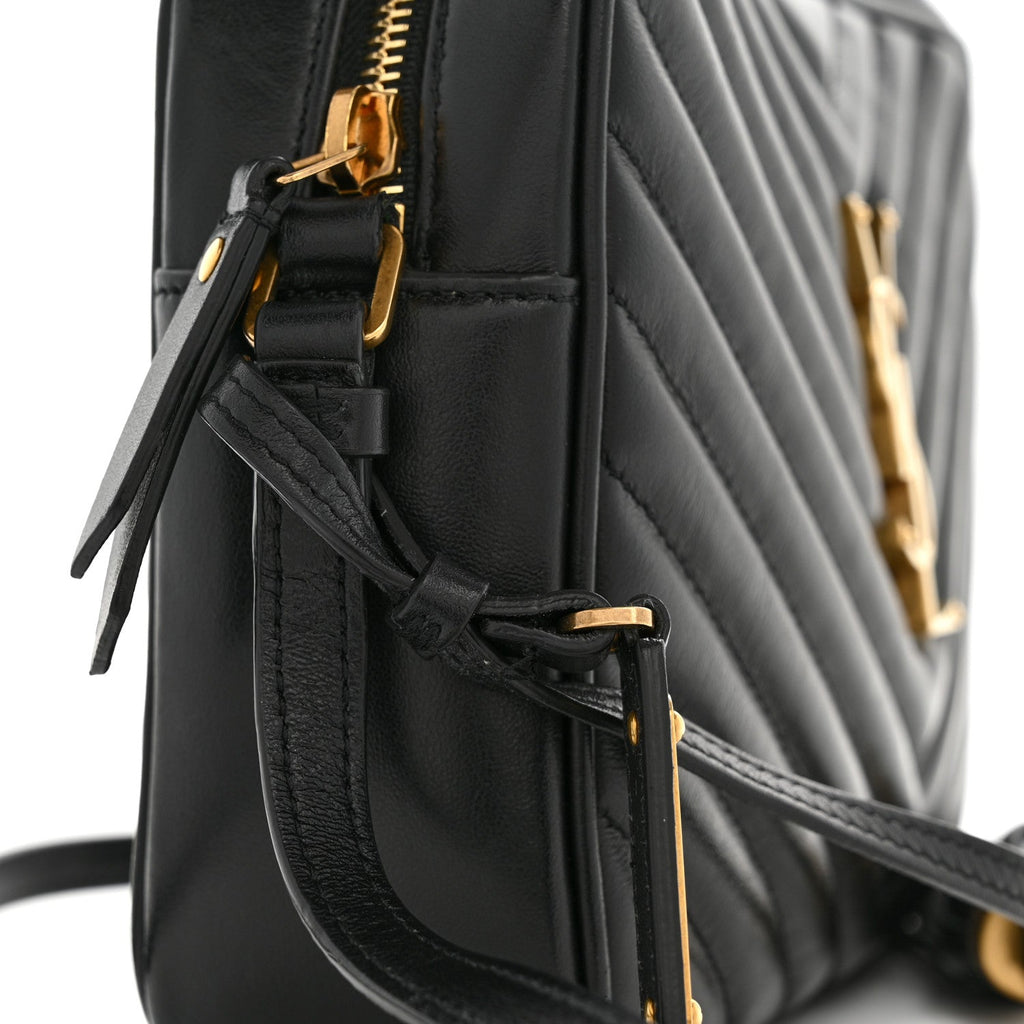 Calfskin Matelasse Monogram Lou Camera Bag Black