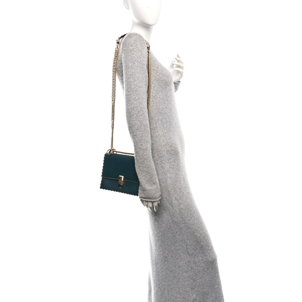 Vitello Liberty Scalloped Studded Small Kan I Shoulder Bag Amazzonia