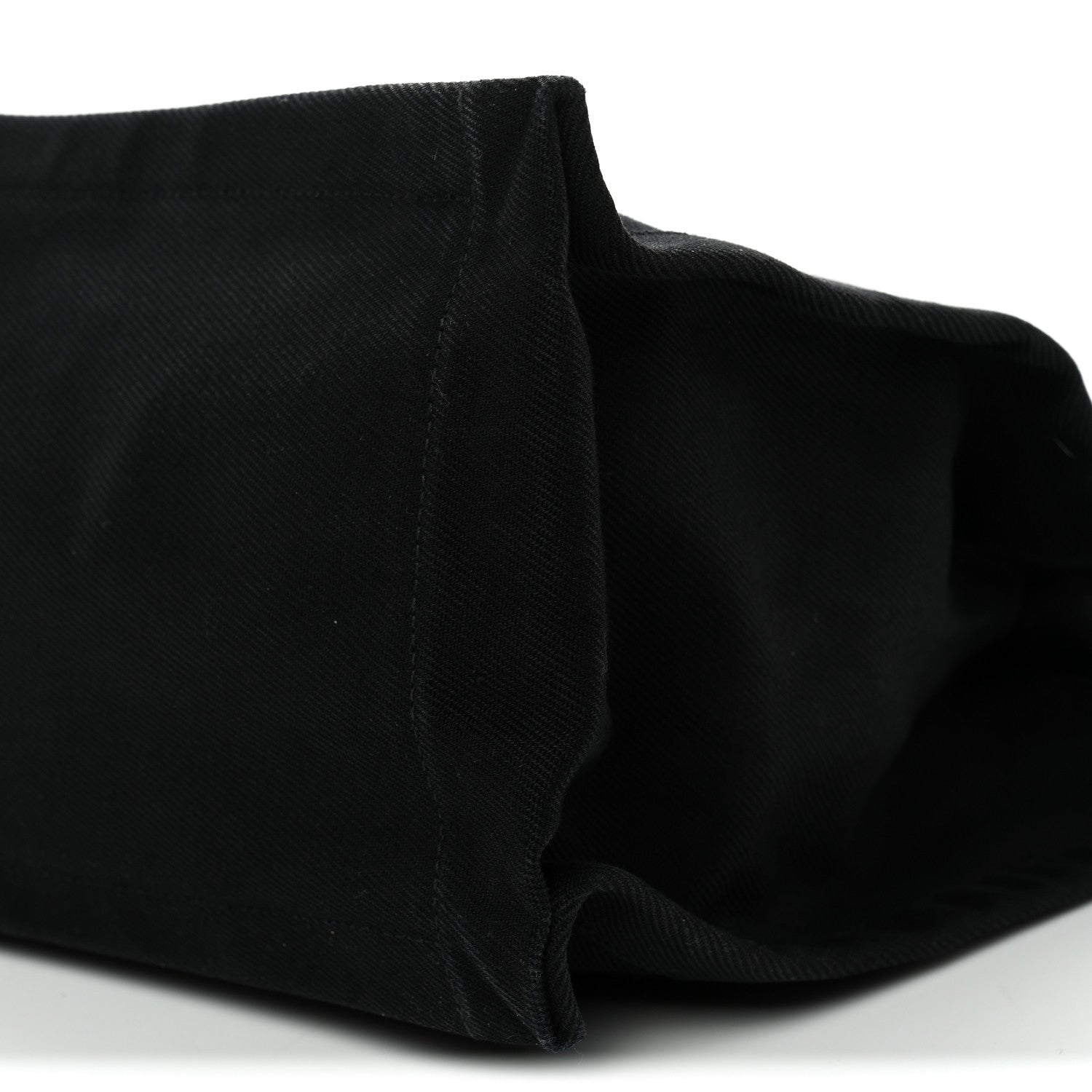 Linen Calfskin Rive Gauche Tote Black