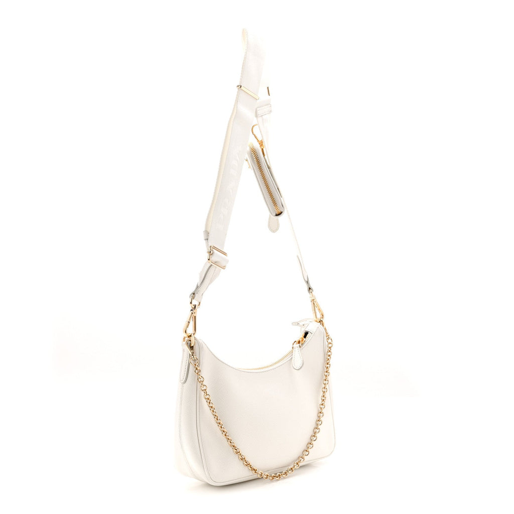 Saffiano Re-Edition 2005 Shoulder Bag White