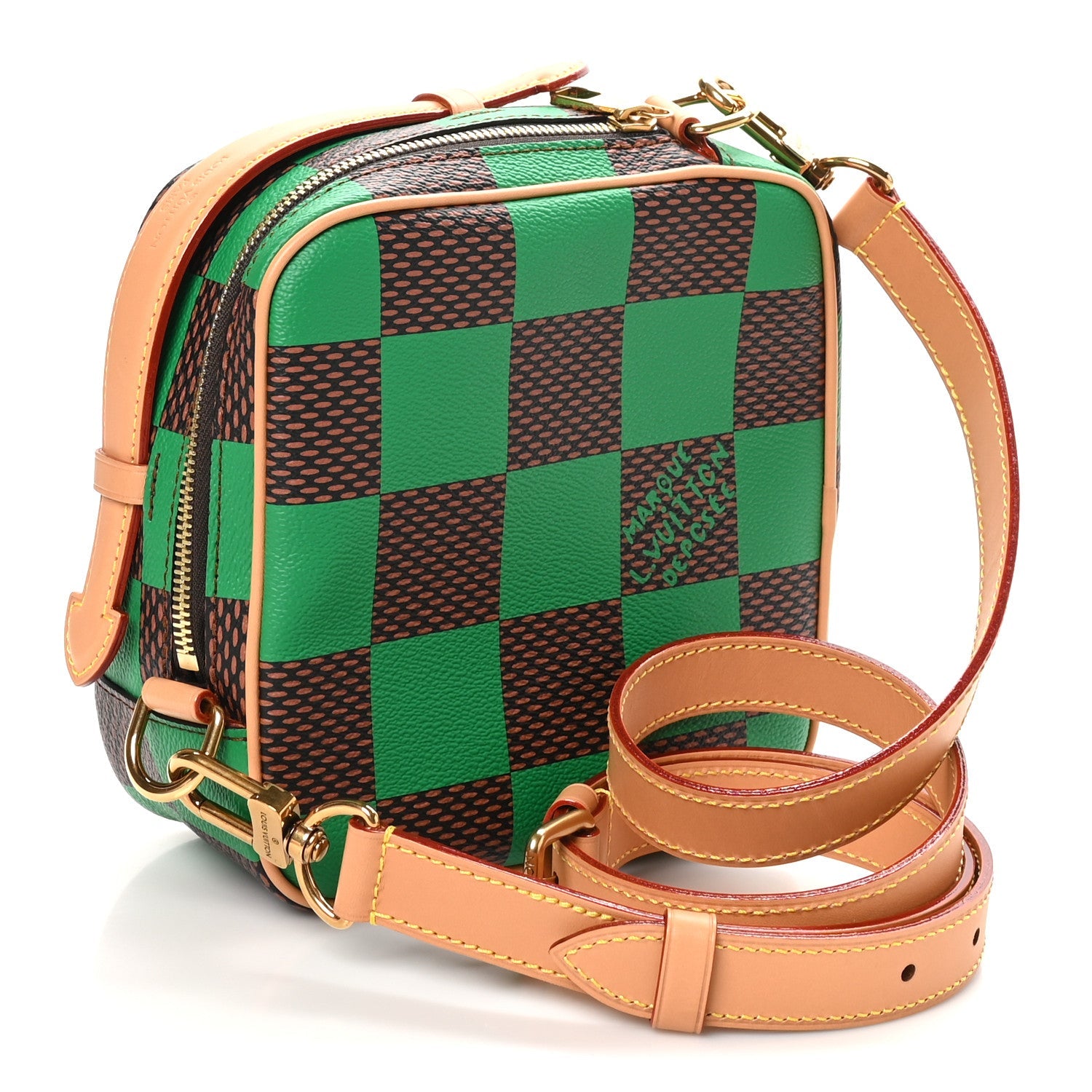 Damier Pop Chess Messenger Green
