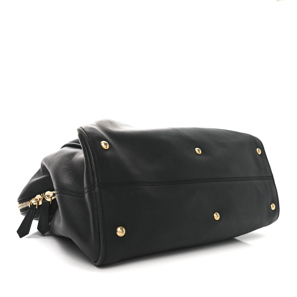 Vitello Dolce Marmol Large Chameleon Tote Black