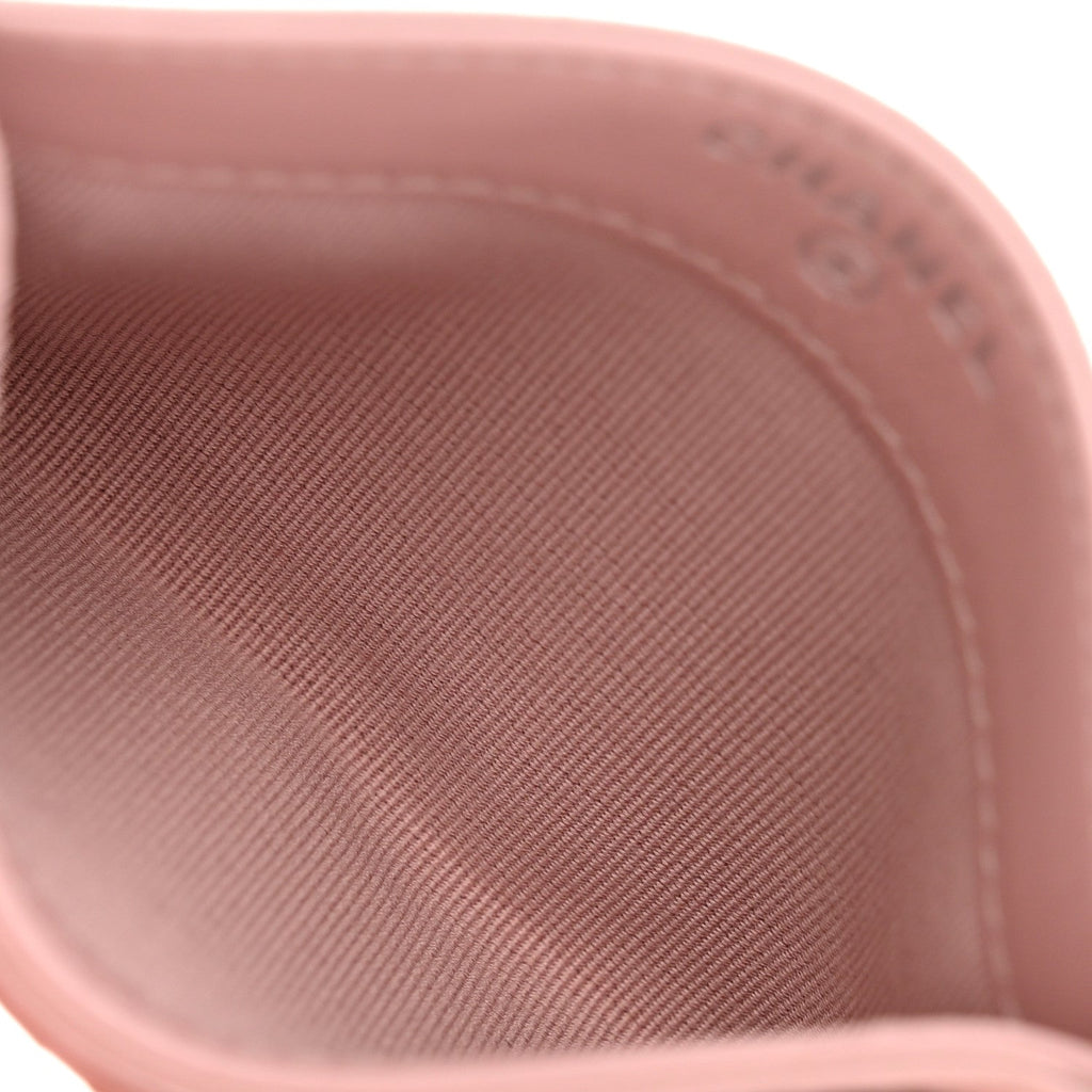 Caviar Quilted  Holder Light Pink