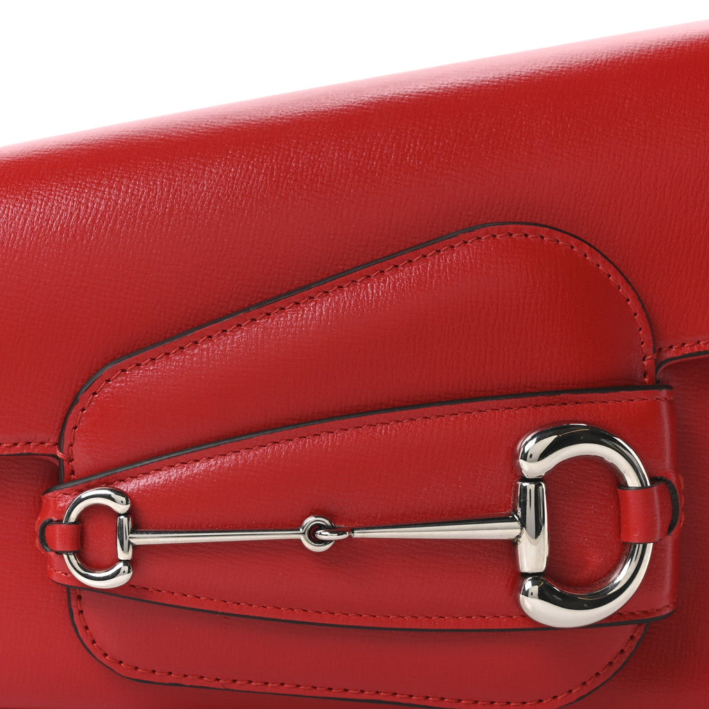 Demetra Small Horsebit 1955 Asymmetric Shoulder Bag New Cherry Red