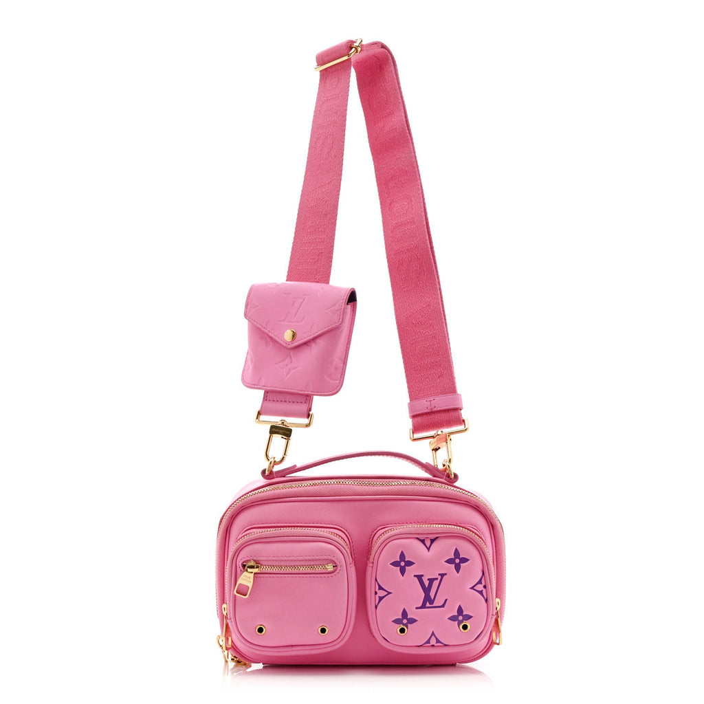 Calfskin Embossed Monogram Vuittamins Utility Crossbody Rose Violet