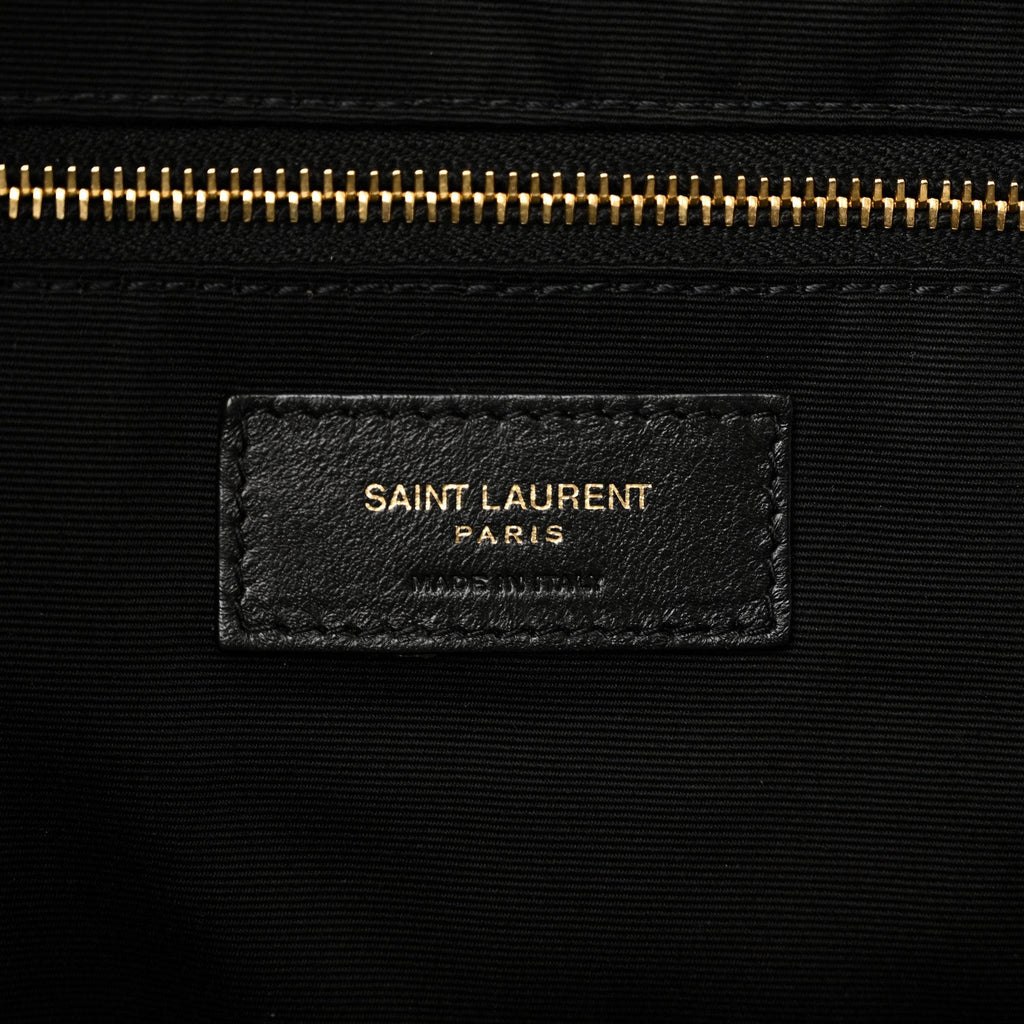 Lambskin Quilted Maxi Icare Shopping Tote Black