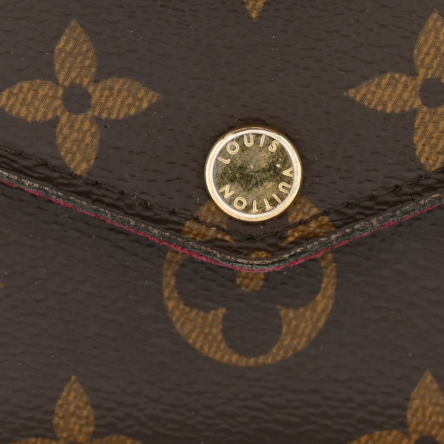 Monogram Pochette Felicie Chain Wallet Fuchsia
