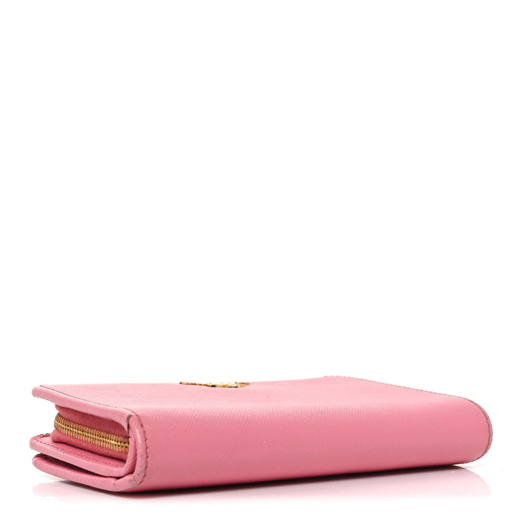 Saffiano Metal Compact Wallet Peonia Petalo