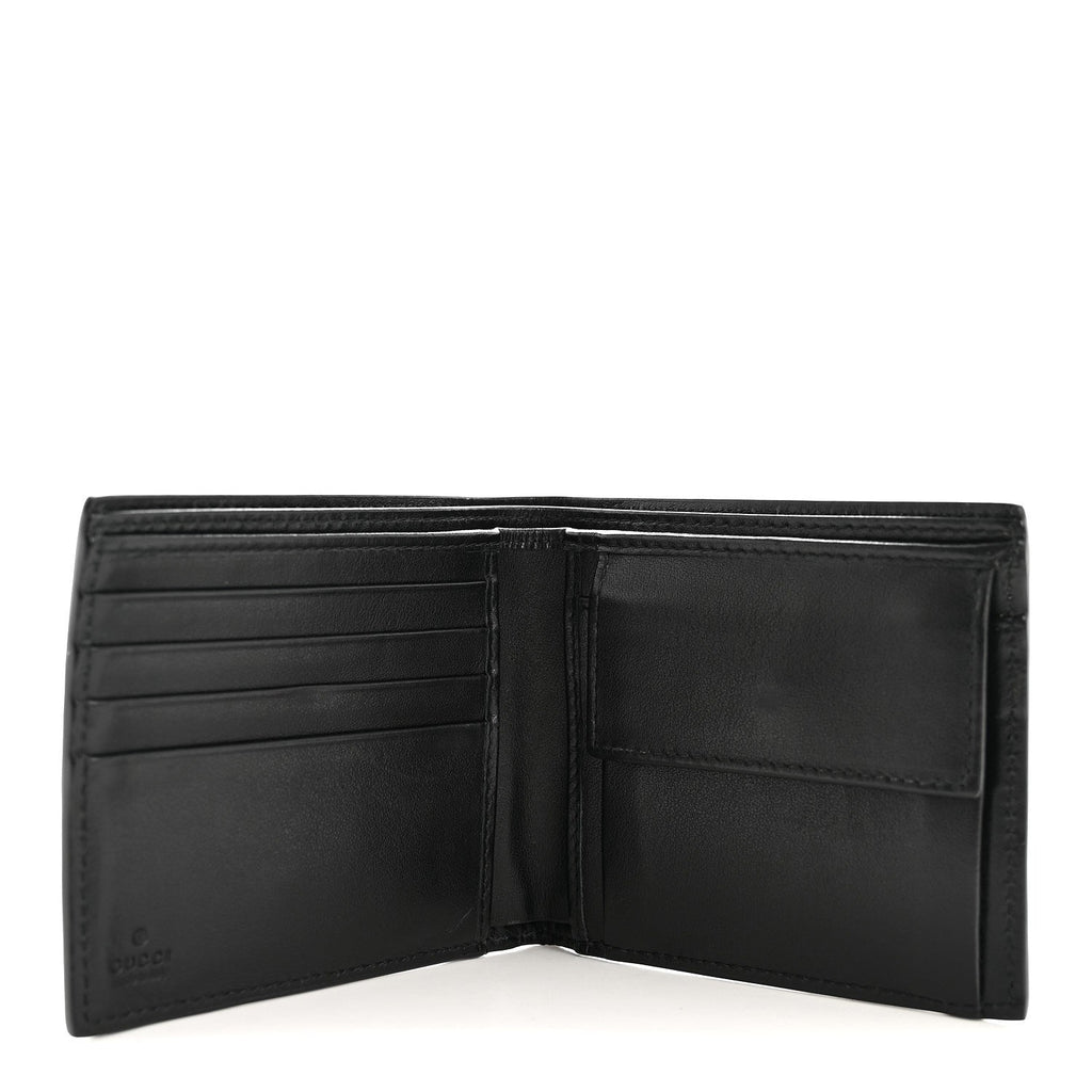 Plutone Calfskin Logo Bi-Fold Wallet Black