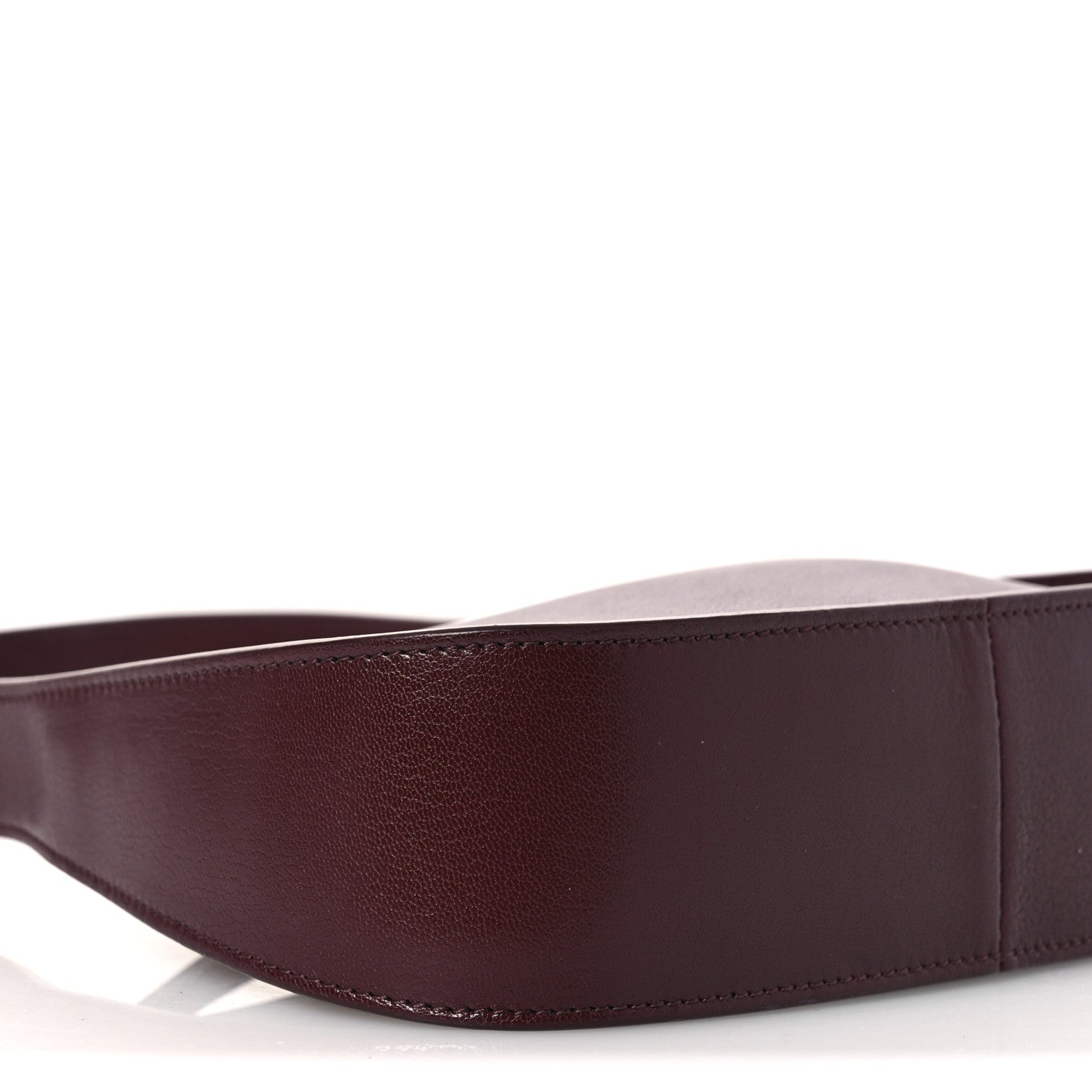 Grained Calfskin Half Moon Shoulder Bag Raisin
