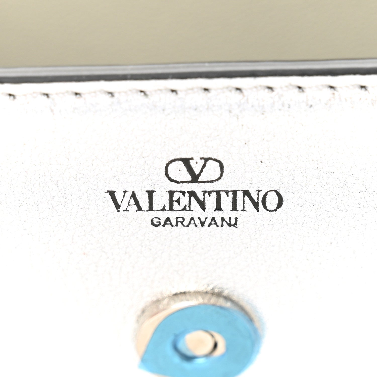 Laminated Calfskin Vlogo Micro Loco Shoulder Bag Silver