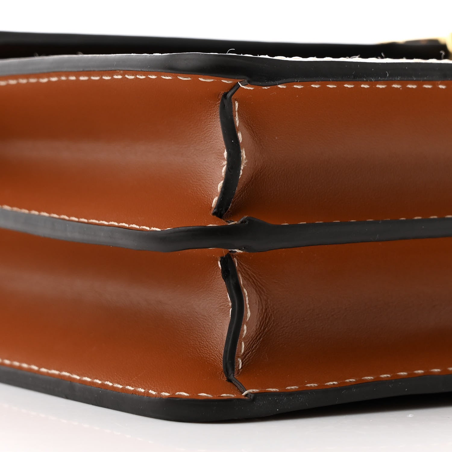 Triomphe Canvas Calfskin Enveloppe Bag Tan