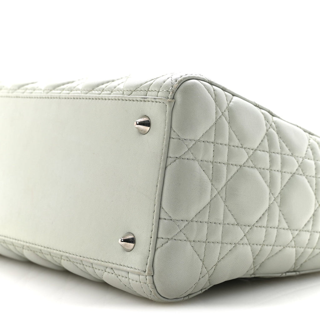 Lambskin Cannage Medium Lady Dior Green