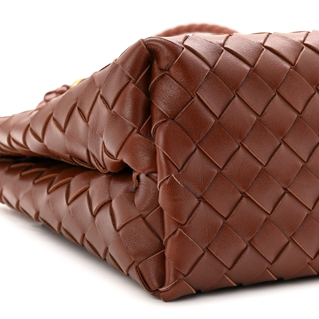 Nappa Intrecciato Small Andiamo Shoulder Bag Sapele