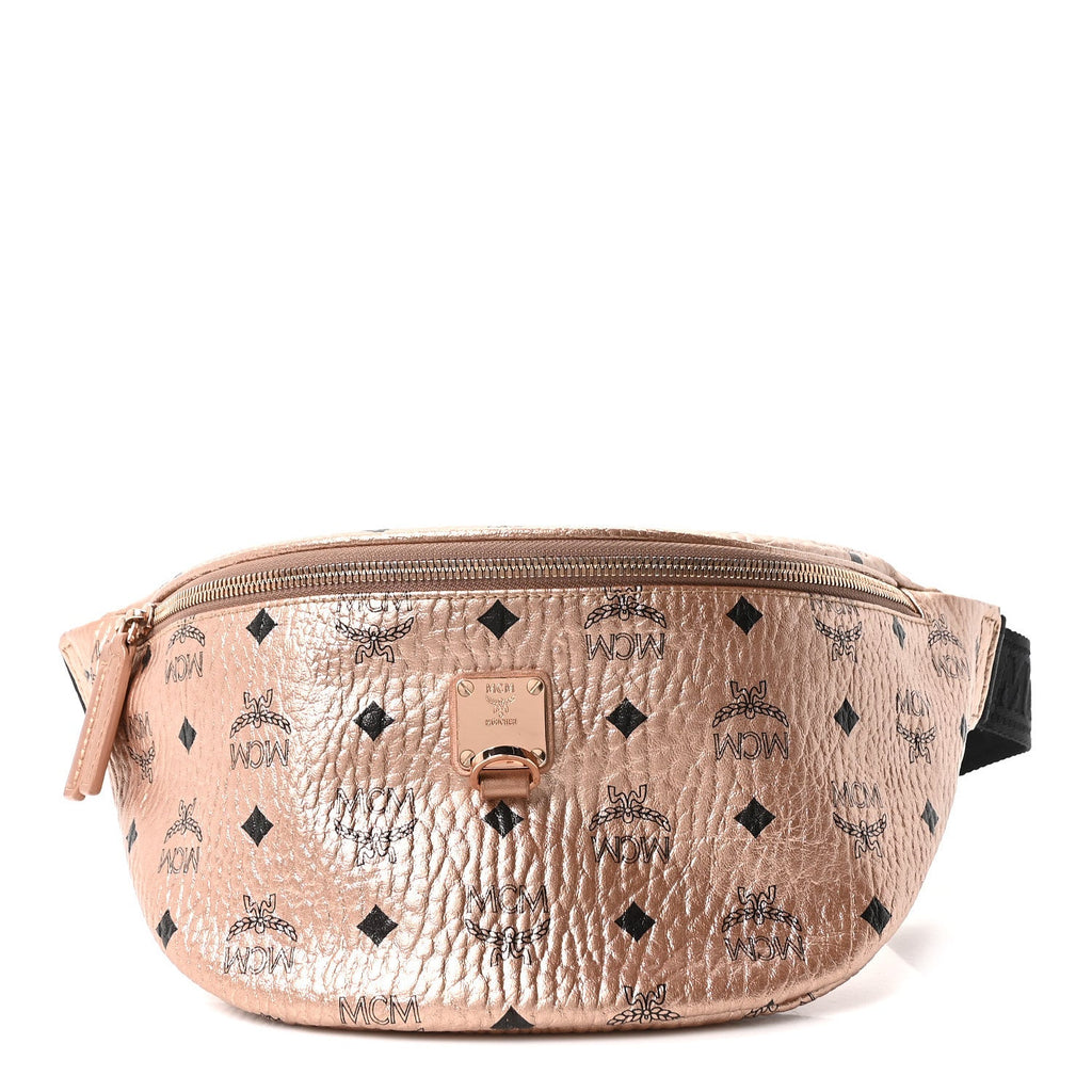 Metallic Visetos Stark Belt Bag Champagne Gold