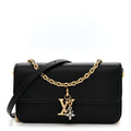 Calfskin LV Bloom Wallet On Chain Black