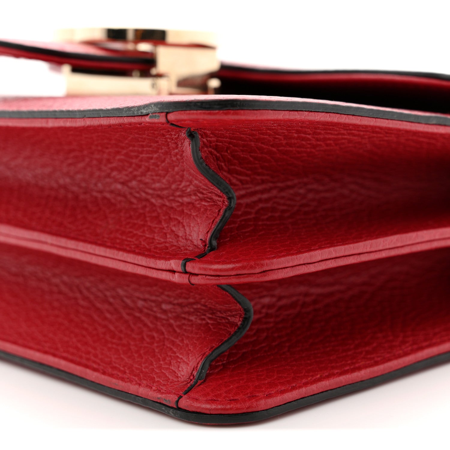 Dollar Calfskin Small Interlocking G Shoulder Bag Red