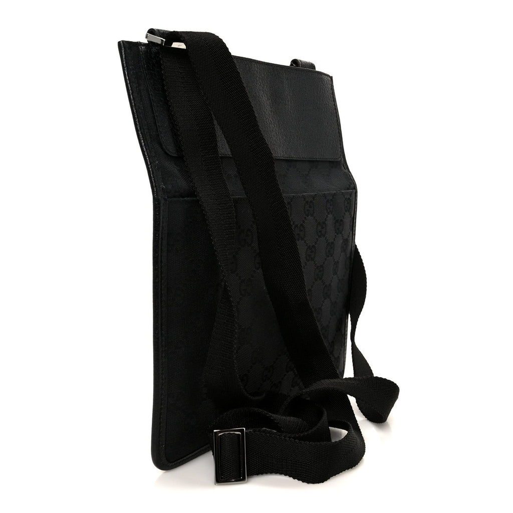GG Monogram Messenger Crossbody Bag Black