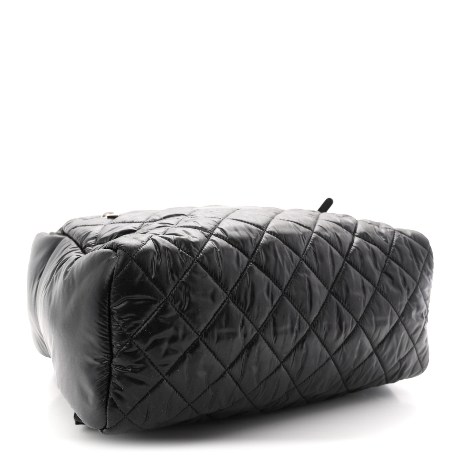 Nylon Quilted Coco Cocoon Backpack Black