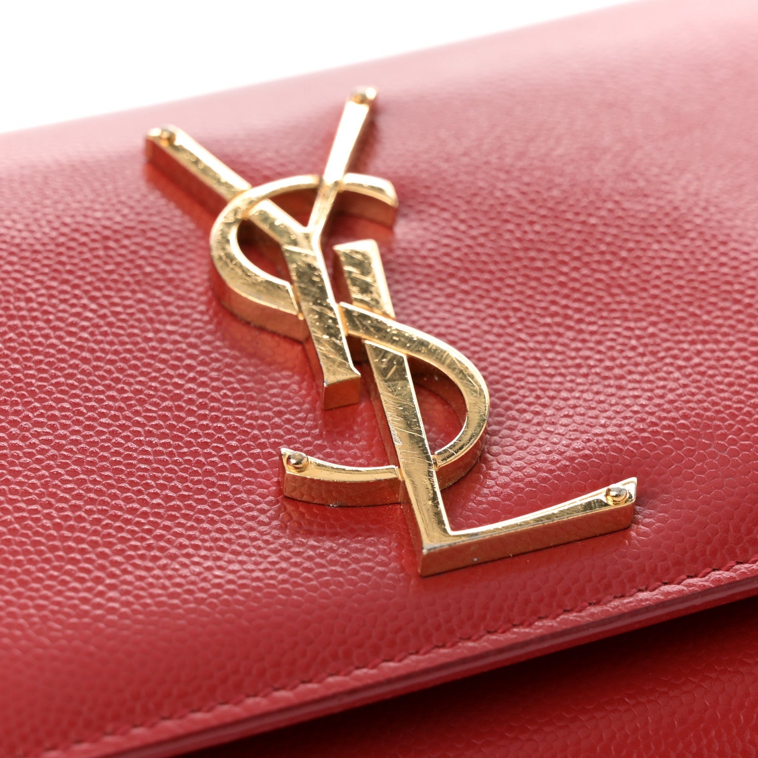 Grain De Poudre Small Monogram Kate Satchel Red