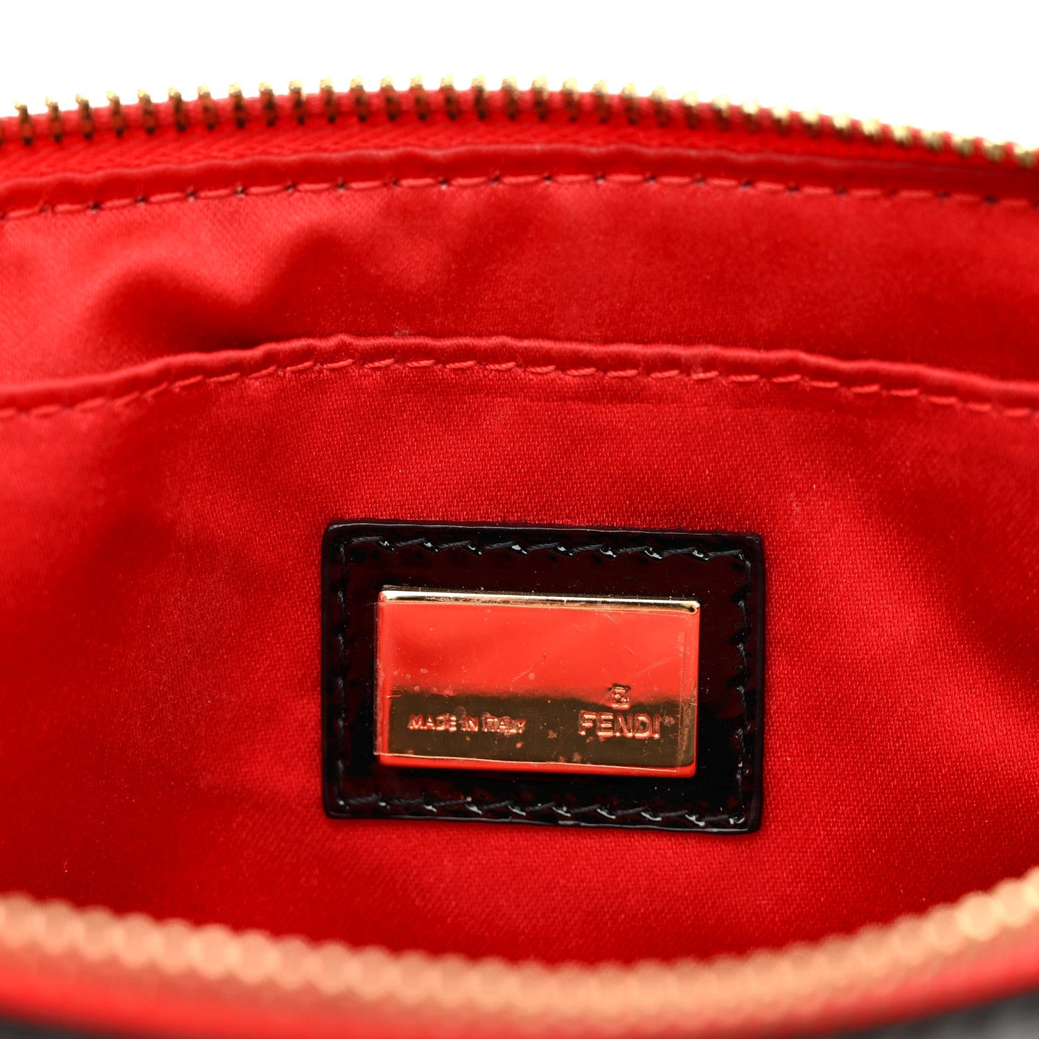 Zucca Quilted Pochette Tobacco Red