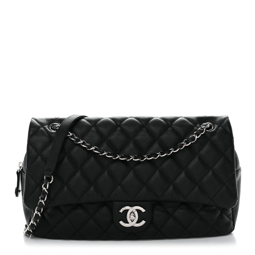Caviar Quilted Jumbo Easy Flap Black