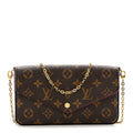 Monogram Pochette Felicie Chain Wallet Fuchsia