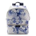 Monogram Watercolor Discovery Backpack Blue